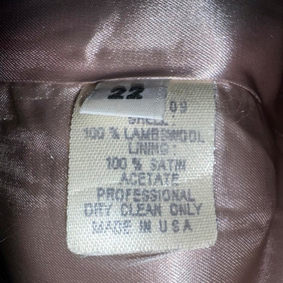 Vintage Ice Blue Winter Coat With Fur Collar - Picture 7 of 7